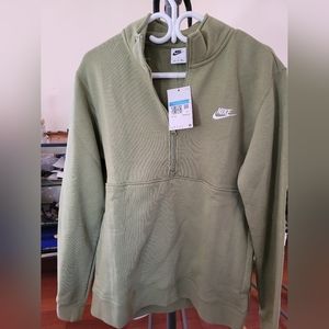 Brand New Nike Half-Zip Sweater Light Green-Medium